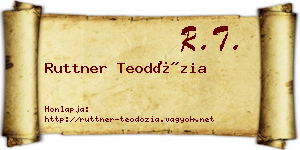 Ruttner Teodózia névjegykártya